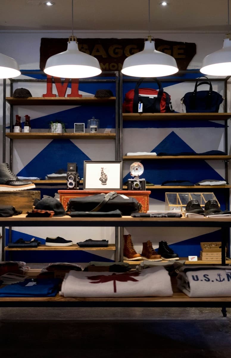 Clothing rack in a retail store