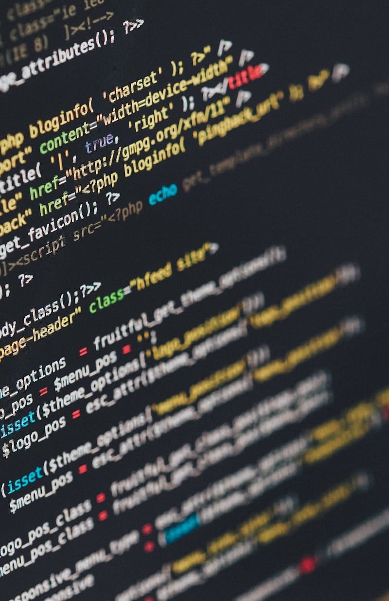 Source code on a monitor