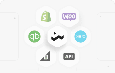 Integration logos connecting to TaxDo