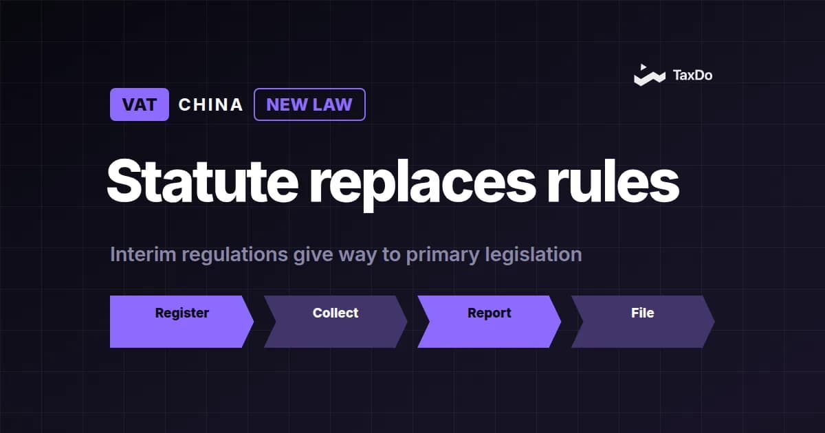 China’s New VAT Law: A Major Milestone in Tax Reform