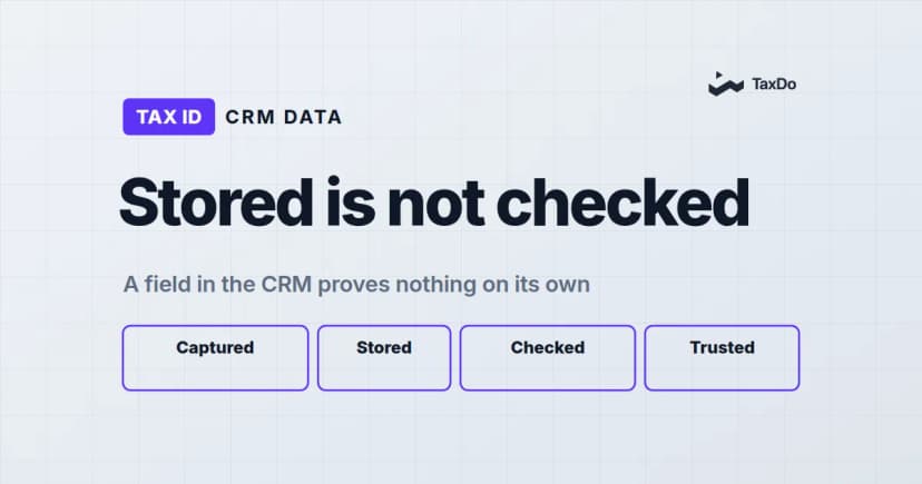 Why CRM Platforms Should Support Customers with compliant Tax ID Verification