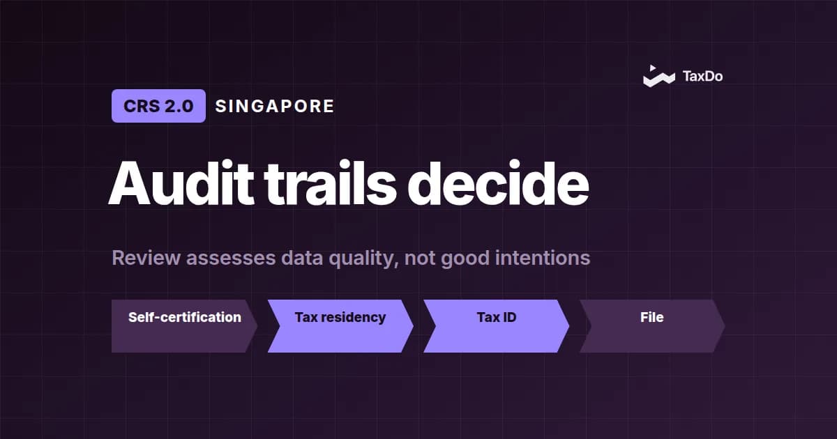 Singapore Driving CRS 2.0: Global Tax Transparency and Compliance Leadership