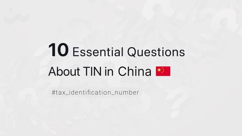 10 Essential Questions About TIN in China