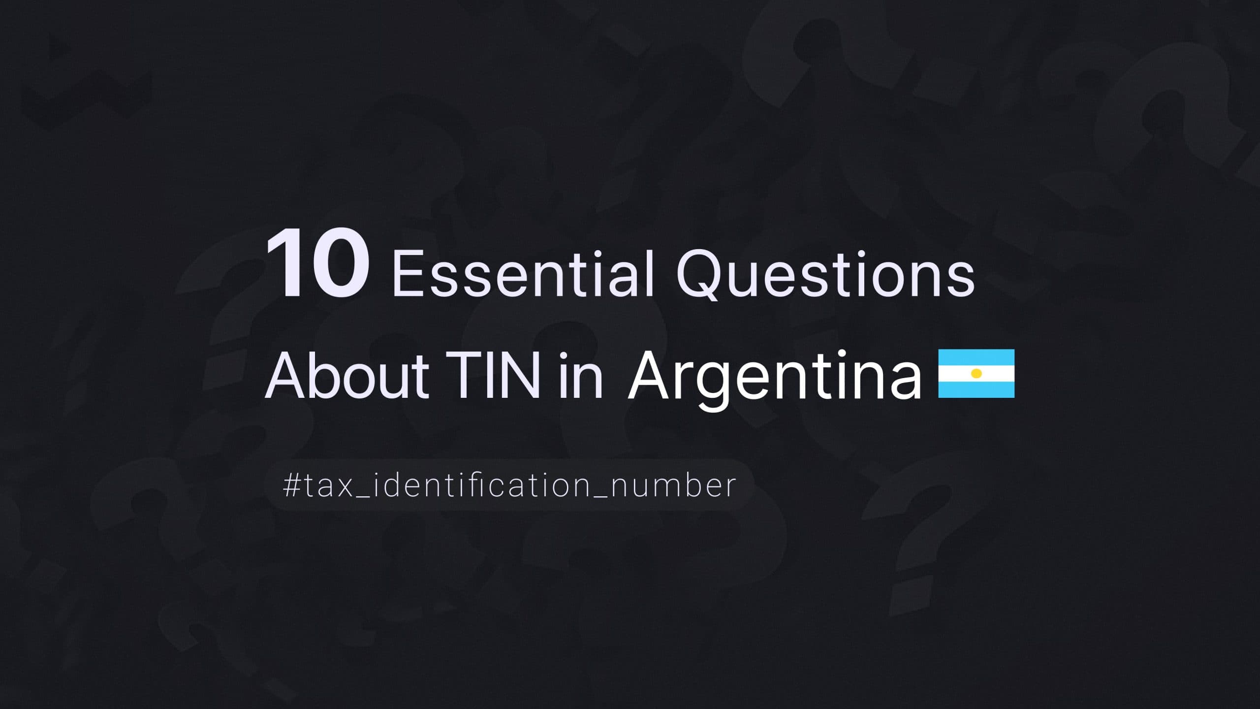 10 Essential Questions About TIN in Argentina