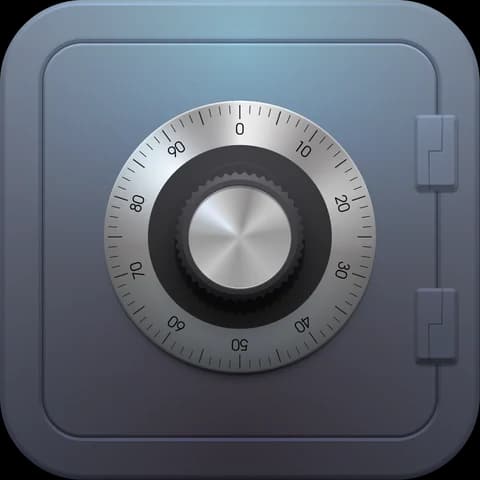 TaxDo Vault — a steel safe with a combination dial