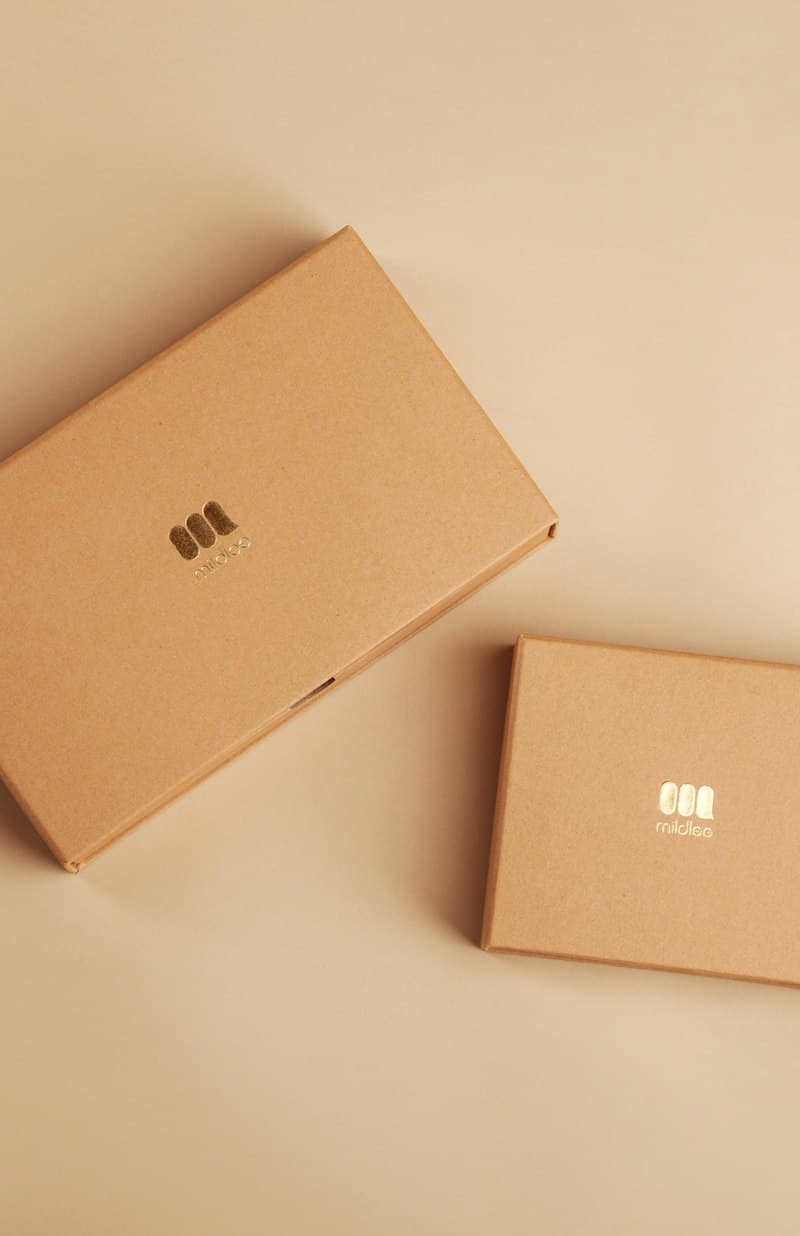 Kraft parcel boxes packed for shipping to online customers