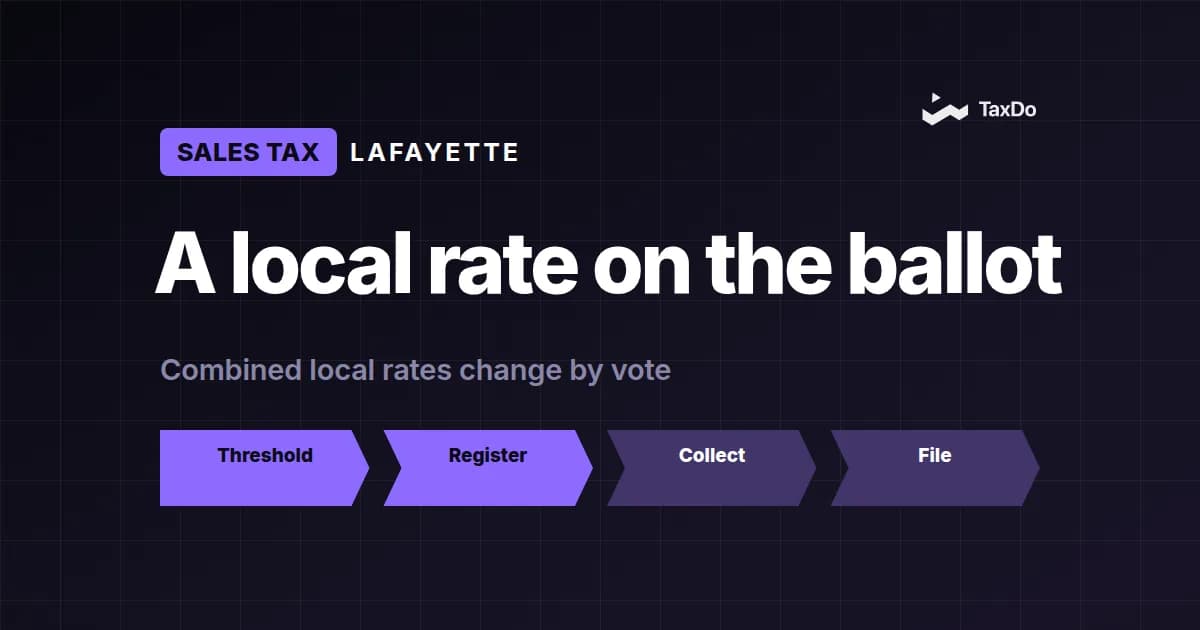 Lafayette Sales Tax: 8.75% to 9.25%?