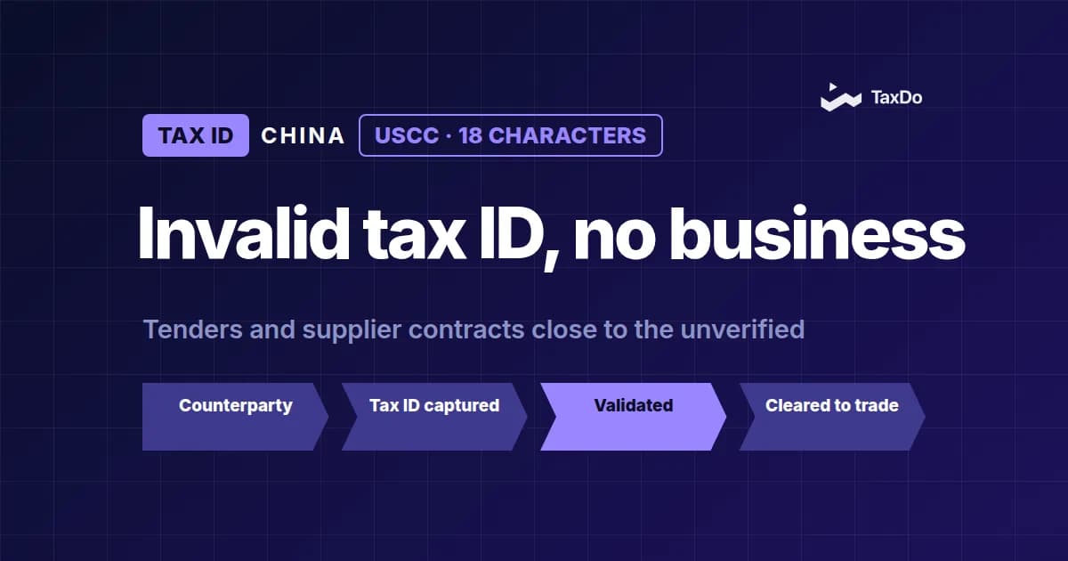 Real-Time TIN (USCC) Validation in China: A Key to Global Compliance and Risk Mitigation for International Businesses