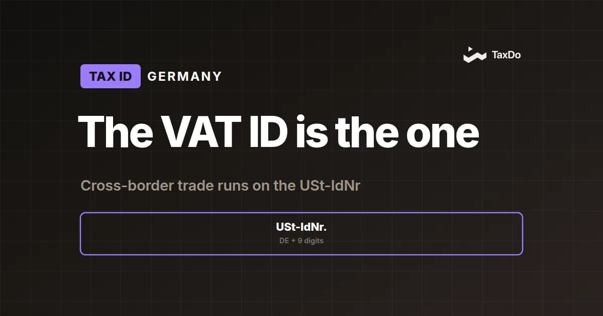 The Key to verify German TIN