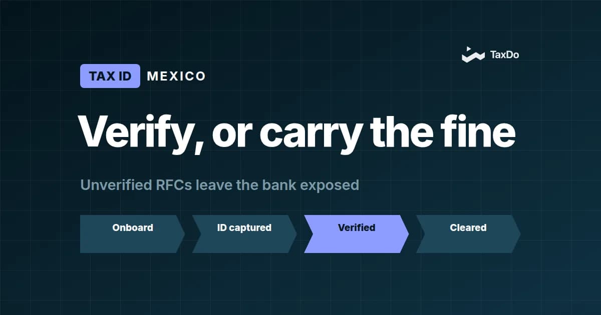 RFC Validation in Mexico: Why Banks Must Verify with SAT
