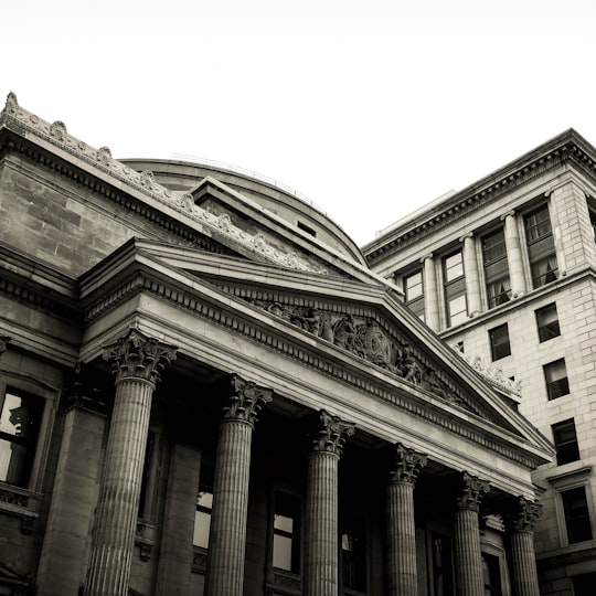 Grand classical bank building